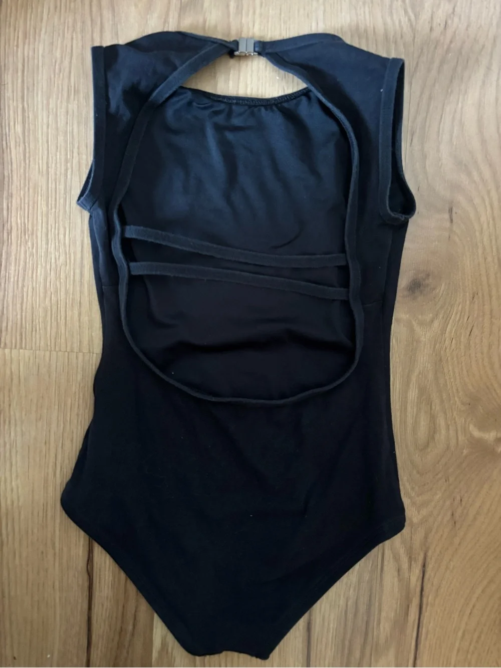 Kids Black Sleeveless One-Piece Bodysuit leotard